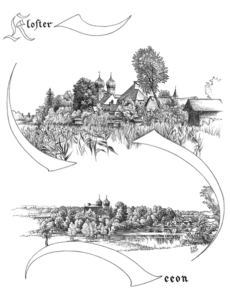 Kloster Seeon: Das ehemalige Benediktinerkloster in zwei Ansichten