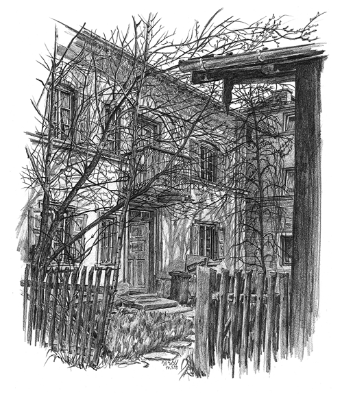 Ein alter Hinterhofgarten in Bad Endorf