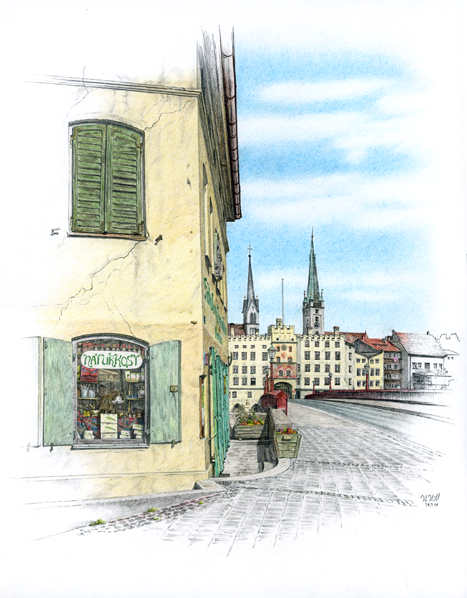 Wasserburg am Inn: Die Außenansicht des  Unterauerhauses